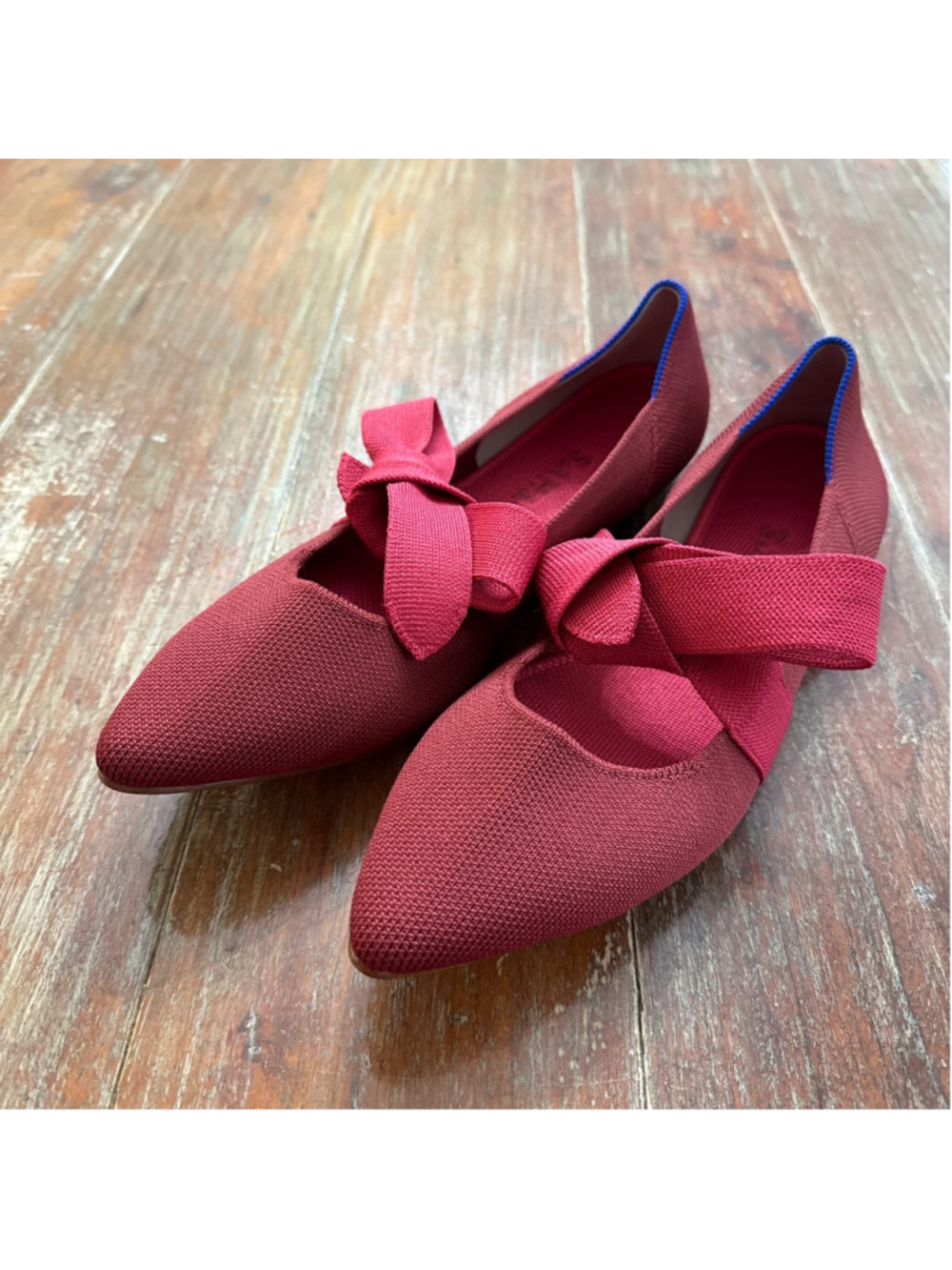 Rothy's The Bow Point Flats Cinnamon Red Size 10 Limited Edition Retired